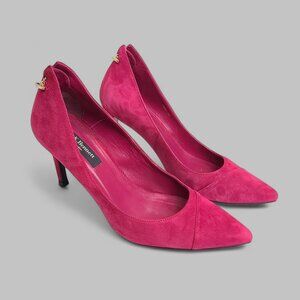 L.K. BENNETT Felicia Pink Suede High Stilettos Heels Pointed Toe UK 38 / US 7